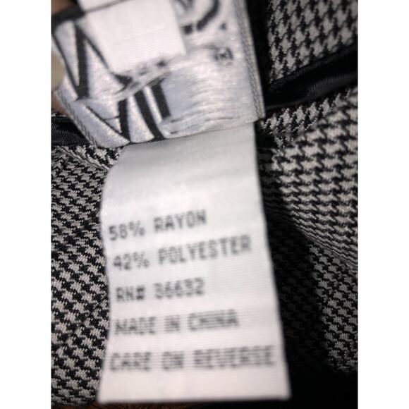 Ali Miles Preppy Academia Houndstooth Black White Drop Waist Pleated Skirt - Picture 7 of 8